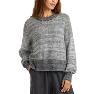 Splendid Collection Grey Mixed Knit Sweater Cashmere Wool‎ Blend XL Cozy Fit